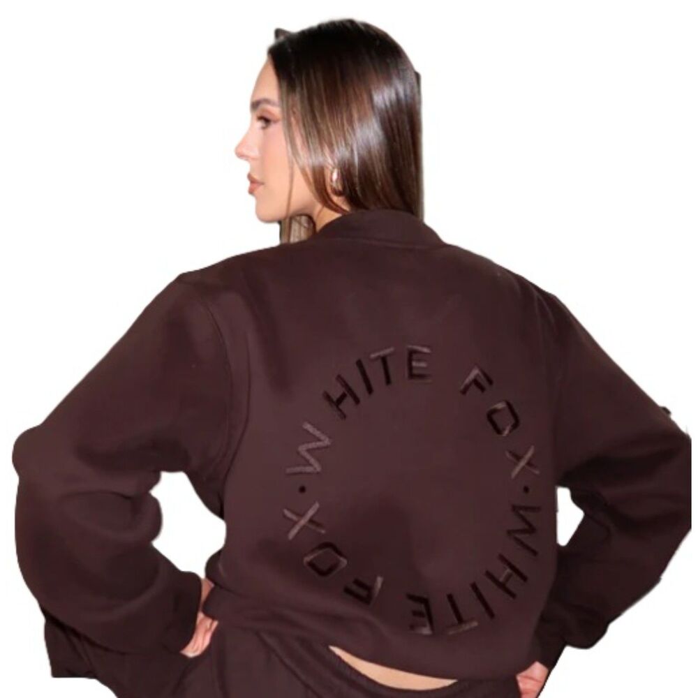 NWT* White Fox Stay Lifted Oversized Sweatshirt in Bitter Chocolate - S/M - Picture 3 of 8